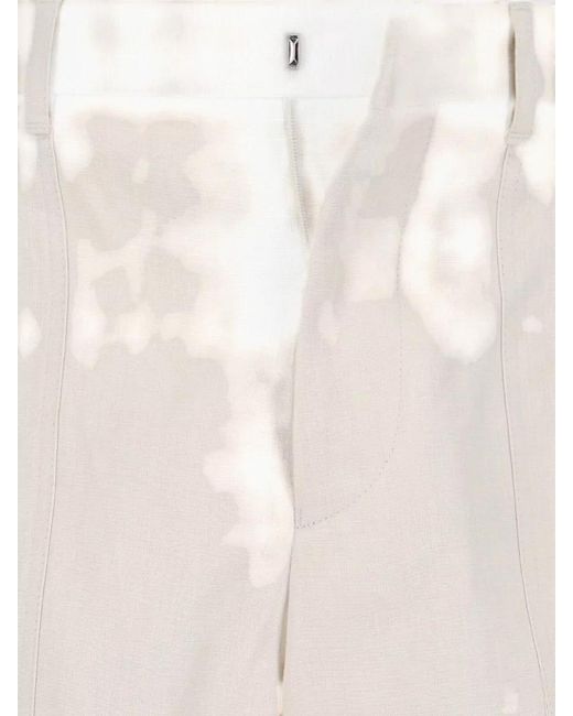 Lardini White Tailored Shorts Featuring Belt Loops Buttoned Pockets for men