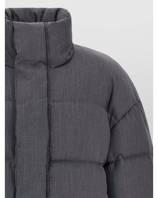 Entire studios Gray Mml Puffer Down Jacket High Collar for men