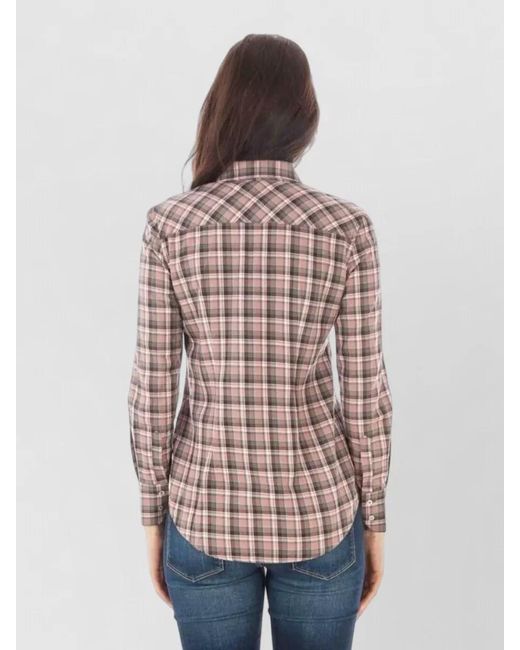 Fred Perry Red Plaid Cotton Shirt