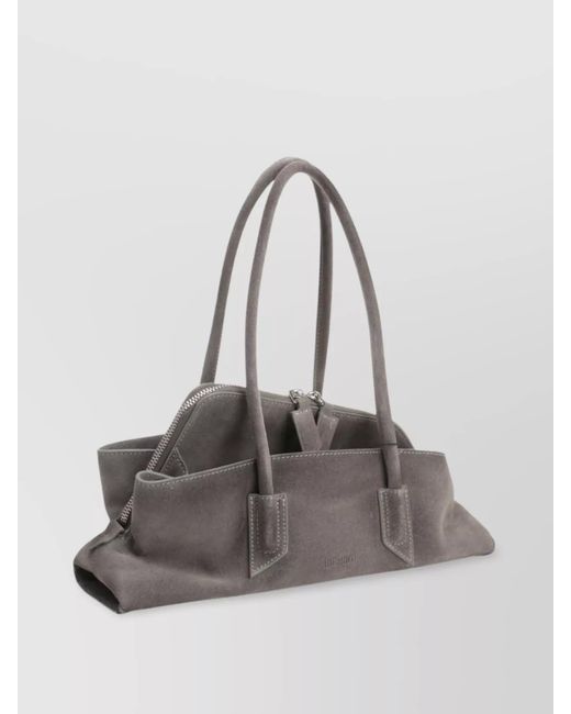 The Attico Multicolor Small Leather Shoulder Bag With Suede Finish