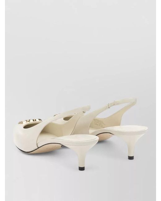 Tory Burch Natural Slingback Pumps Pointed Toe Tone