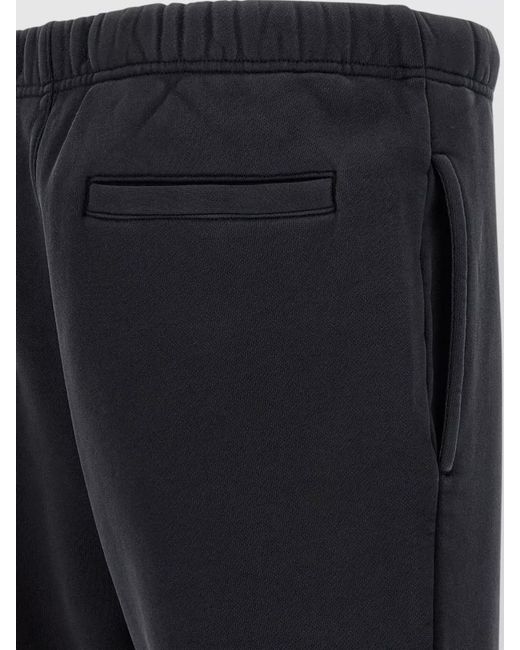 Purple Blue Cotton Straight Leg Track Pants for men