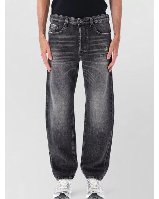 DIESEL Black 2024 Macs Denim Straight Leg Jeans for men