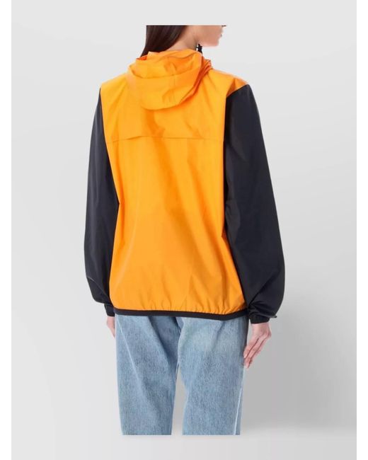 COMME DES GARÇONS PLAY Orange Logo Print Hooded Jacket