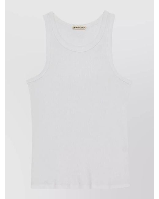 J.W. Anderson White Ribbed Tank Top