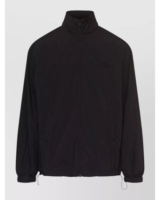 MM6 by Maison Margiela Black Technical Nylon Jacket High Collar Cuffs for men