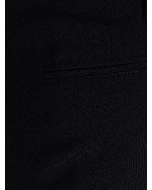 Prada Black High Waist Pleated Pants Side Back Pockets