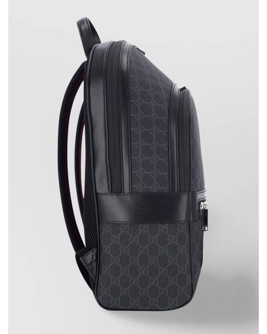 Gucci Blue Shoulder Straps Backpacks Handle Zip Pocket for men