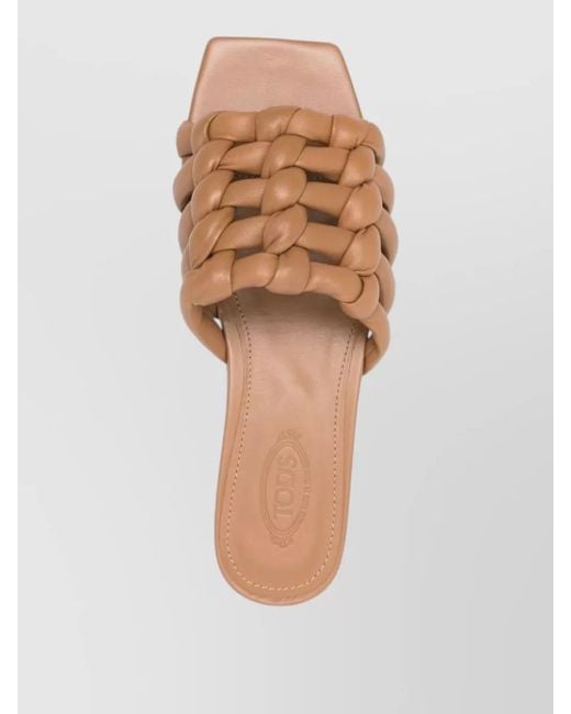 Tod's Multicolor Leather Woven Sandals