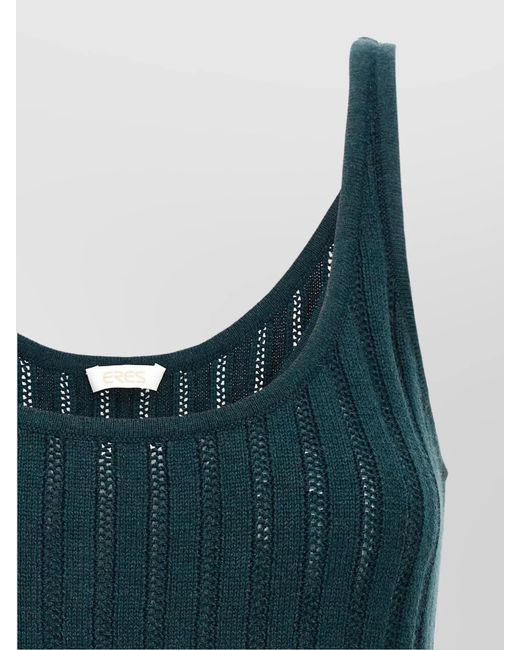 Eres Green Cashmere Wool Tank Top