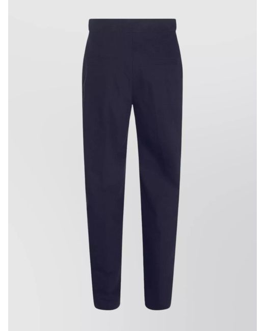 Brunello Cucinelli Blue Tailored Trousers With Belt Loops And Pockets