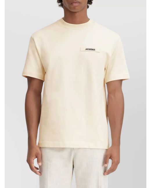 Jacquemus Natural The Ribbed Crew Neck T-Shirt for men
