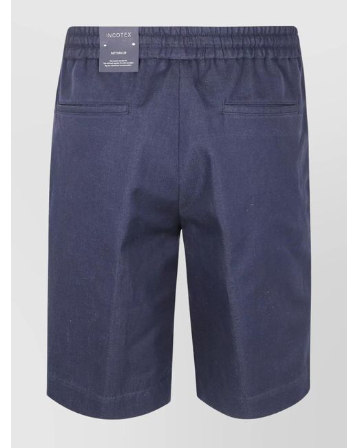 Incotex Blue Regular-Fit Tailored Shorts for men