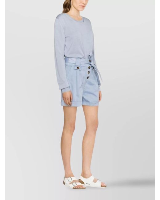 Woolrich Blue Stretch Cotton Short Shorts