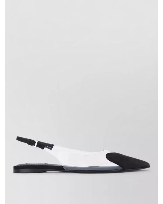 Alaïa White Raffia Slingback Sandals