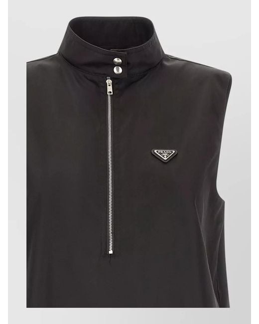 Prada Black Re Nylon A Line Mini Dress