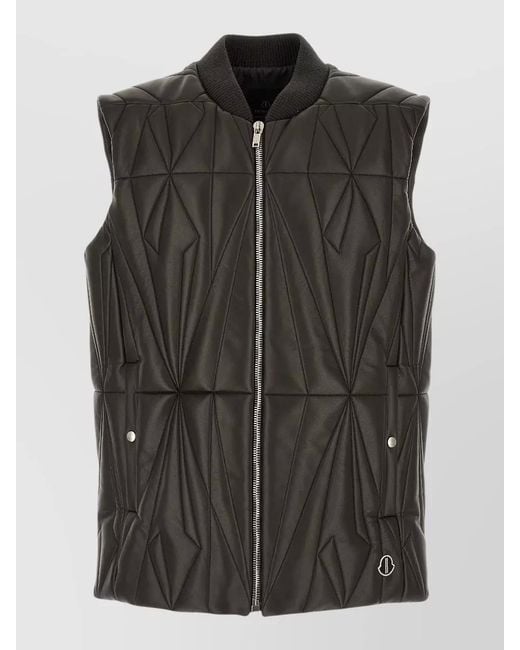 Rick Owens Black Leather Vest for men