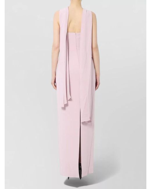 Solace London Pink Rona Halter Neck Maxi Dress