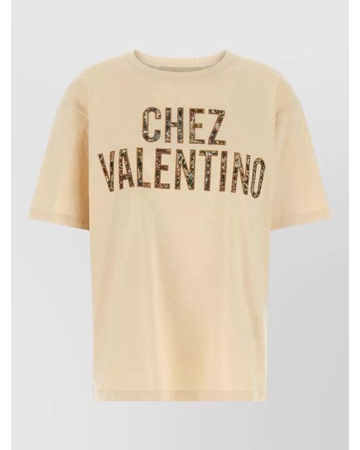 Valentino Garavani Natural Cotton T-Shirt