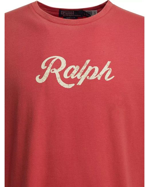 Polo Ralph Lauren Red Cotton T-Shirt for men