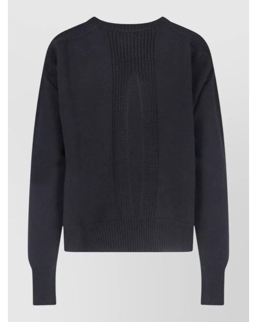 Sa Su Phi Blue Knit Pullover Crew Neck Long Sleeves
