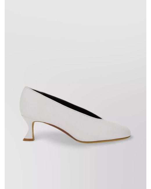 Moschino White Polyamide Pumps