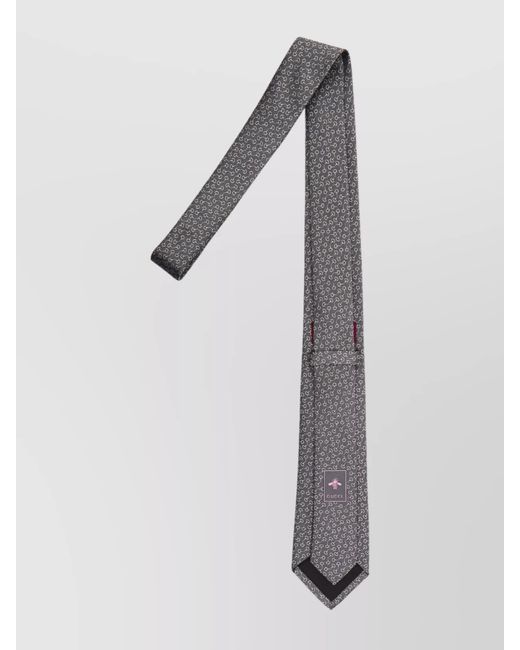 Gucci White Jacquard Silk Tie for men