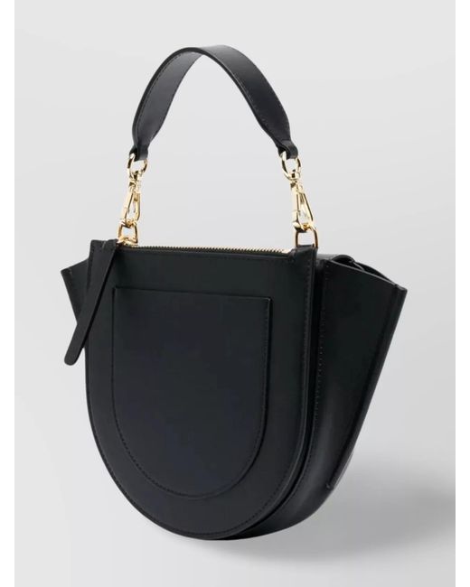 Wandler Black Hortensia Mini Leather Shoulder Bag