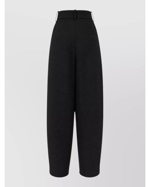Giorgio Armani Black High Waist Wide Leg Tailored Pants