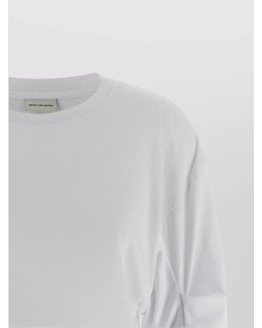 Dries Van Noten White Cotton T-Shirt