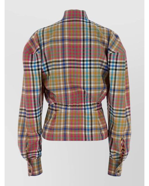 Vivienne Westwood Multicolor Embroidered Wool Fitted Blazer