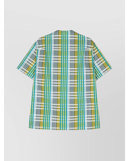 Lanvin Green Checked Bowling Shirt for men