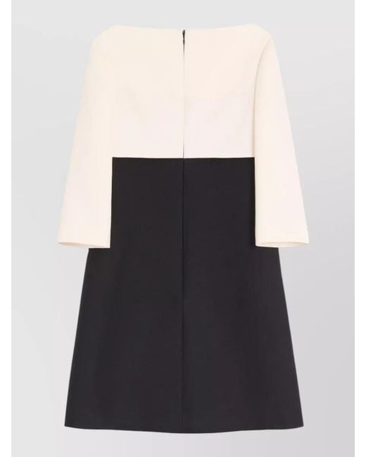 Valentino Black Silk Wool Mini Dress