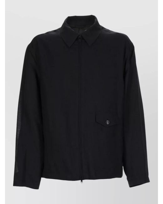 Our Legacy Black Merino Wool Single-Breasted Coat for men