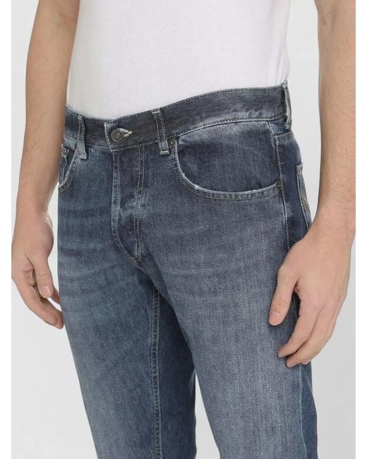 Dondup Blue Dian Slim Denim Jeans Five Pocket for men