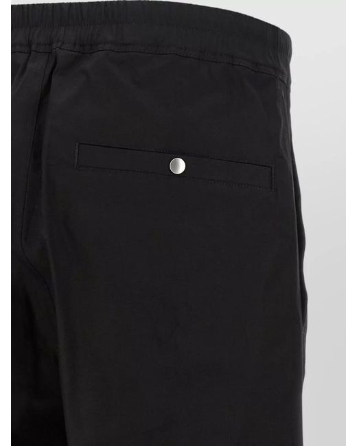 Rick Owens Black Tecuatl Track Pants Back Button Pocket for men