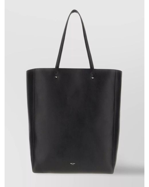Jimmy Choo Black Studded Leather Tote Bag for men