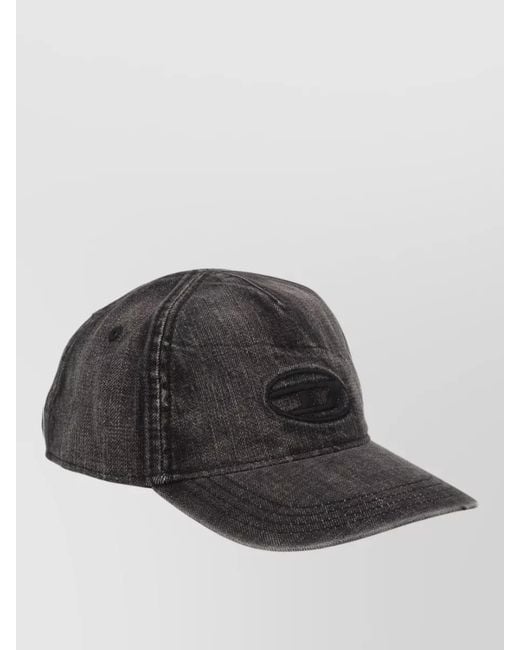 DIESEL Gray Baseball Cap C Enic Logo Design for men