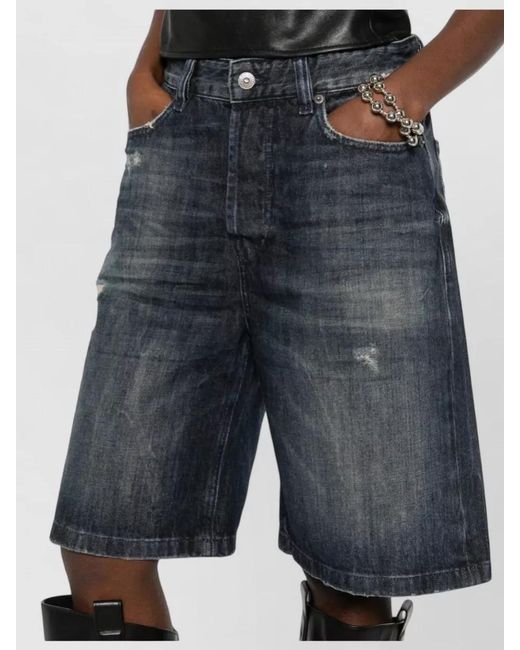 DIESEL Blue Knee-Length Denim Shorts