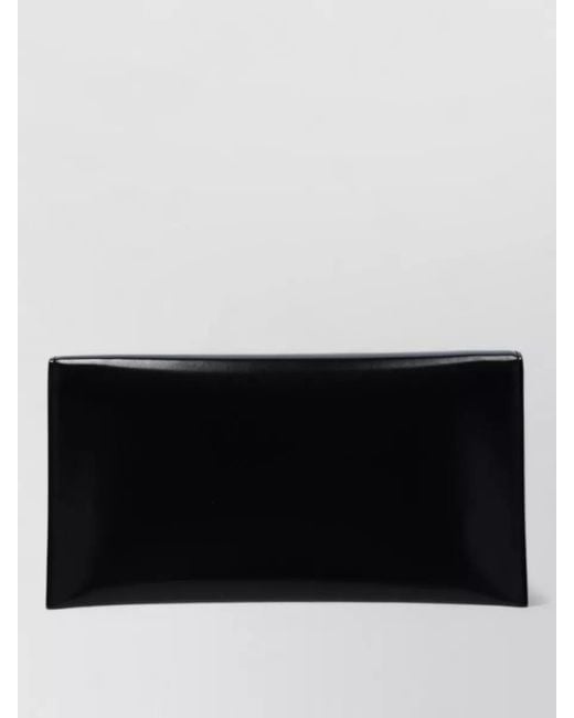 Jil Sander Black Shoulder Bag Detachable Strap Glossy Hardware