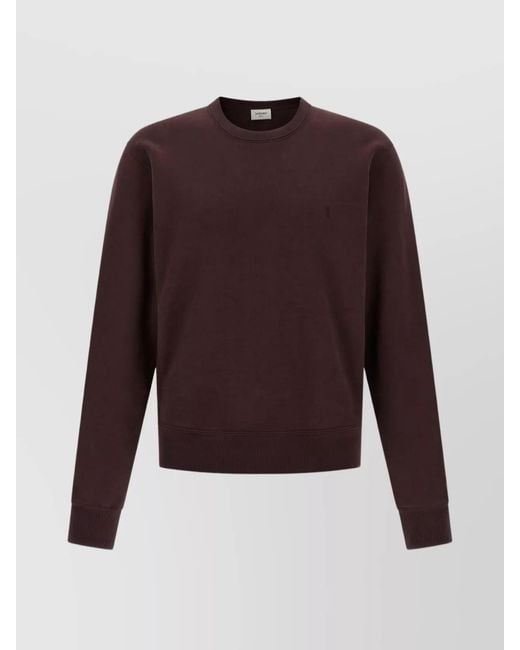 Saint Laurent Purple Cotton Cassandre Sweatshirt for men