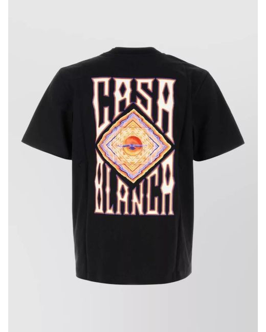 Casablanca Black Cotton T-Shirt for men
