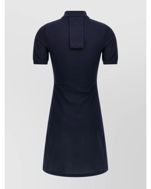 Courreges Blue Piqué Polo Knee-Length Dress