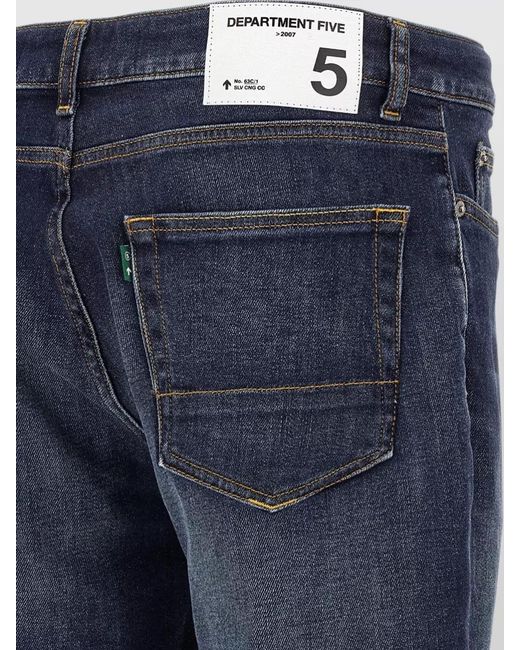 Department 5 Blue Stones Straight Leg Jeans Five Pockets for men
