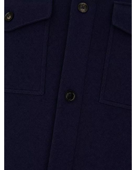 Tom Ford Blue Collared Knit Shirt Long Sleeves Regular Fit for men