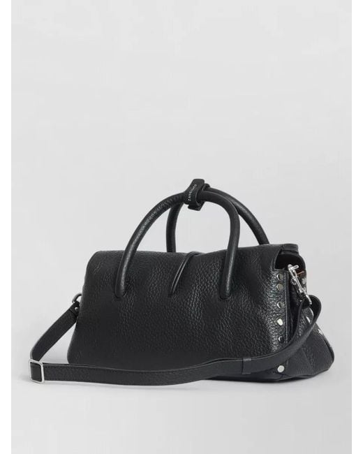 Zanellato Black Dotta S Shoulder Bag Calfskin