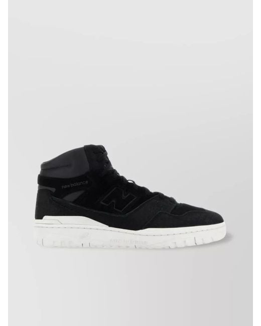 Junya Watanabe Black Suede Bb650 Sneakers With Raised N Motif for men
