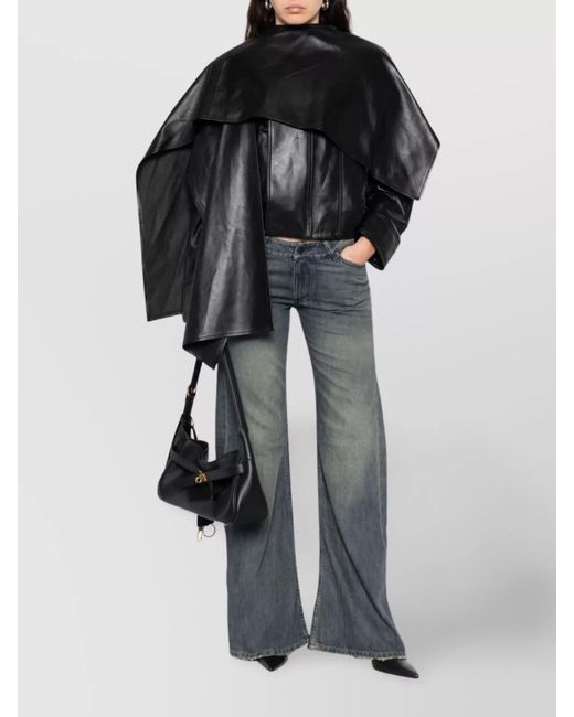 Balenciaga Gray Denim Low-Rise Wide-Leg Jeans