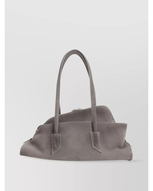 The Attico Multicolor Small Leather Shoulder Bag With Suede Finish
