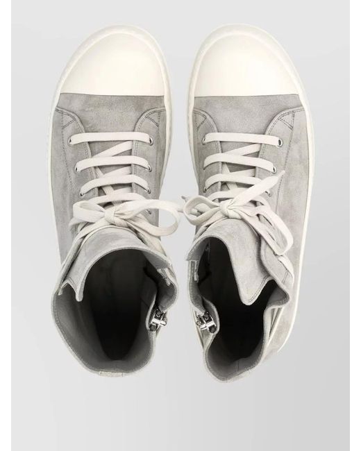 Rick Owens Natural High Top Boots Contrast Toe Cap Sole for men